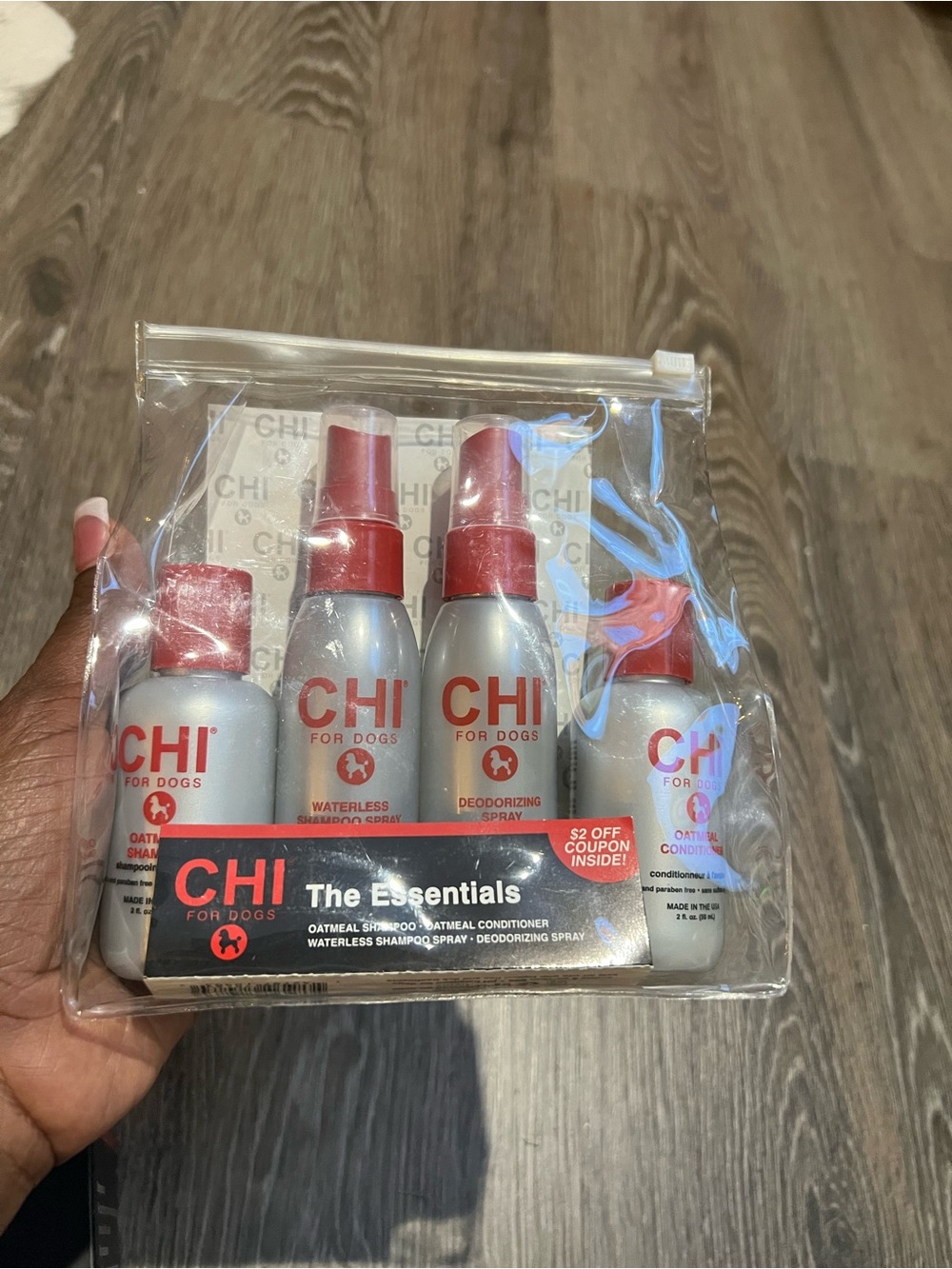 CHI For Dogs The Essentials Grooming Kit – Silver & Red